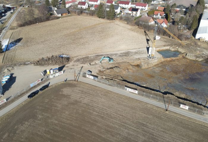 Video-Update: Stainz – Graschuh 131 – Drohnenvideo zum Tiefgaragen-Aushub