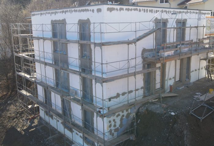 Video-Update: Hart bei Graz – Karl Binder-Gasse 46 – Drohnenvideo über Fassaden-Entstehung